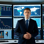A professional data scientist, fully clothed in a modest business suit, stands confidently in a high-tech control room filled with advanced computing equipment and large, interactive data visualization screens. The screens display complex, colorful graphs and predictive models that seamlessly blend into the environment. The focus is on the transition from intuitive decision-making to precise, data-driven certainty, emphasizing innovation and clarity. The scene is well-lit, professional photography, high quality, perfect anatomy, correct proportions, natural pose, well-formed hands, proper finger count, natural body proportions, safe for work, appropriate content, professional.
