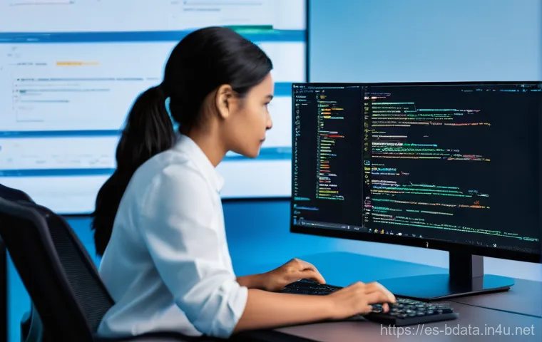 빅데이터 기술자를 위한 프로그래밍 언어 추천 - **Prompt:** "A team of three diverse data architects and engineers, dressed in professional business...